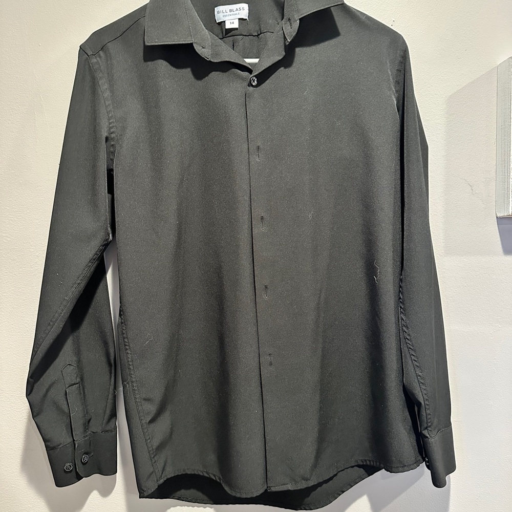 Bill Blass Black Dress Shirt size 14 Boys
